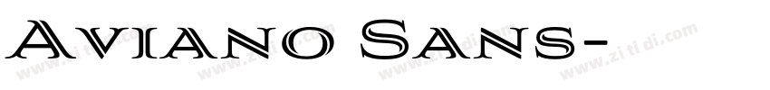 Aviano Sans字体转换